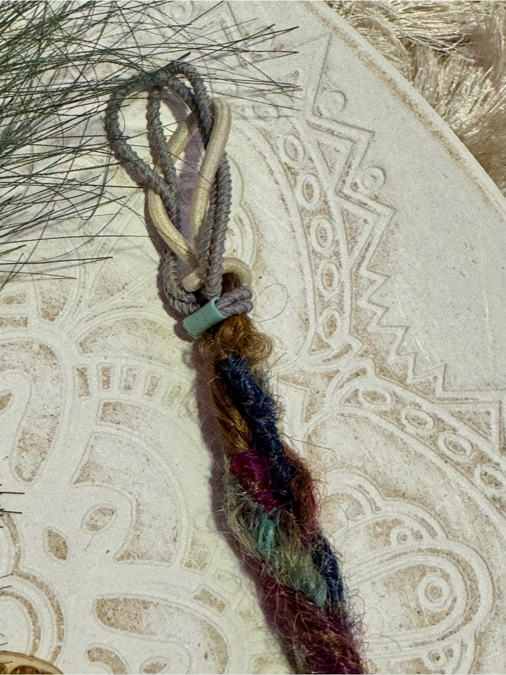 Colorful Braided Hair Extension Accent - Pink & Purple Blend - Picture 7 of 12